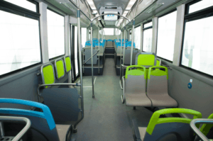 Intérieur des nouveaux bus électrique de la RTM